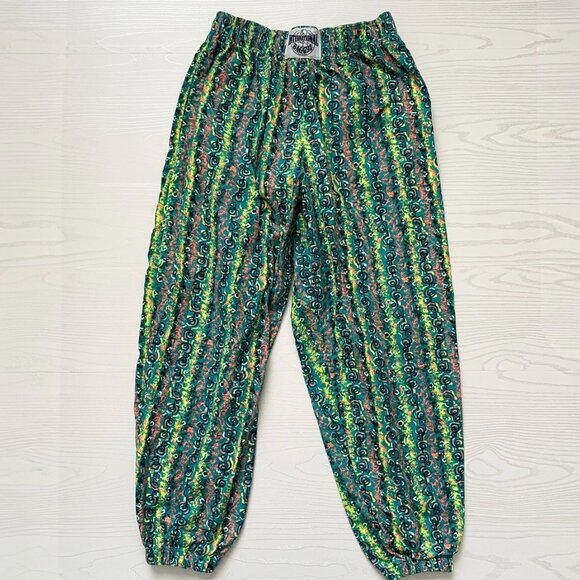 Vintage International Baggyz Men's Pants Medium Green Funk Hammer Muscle Jogger - Picture 1 of 6